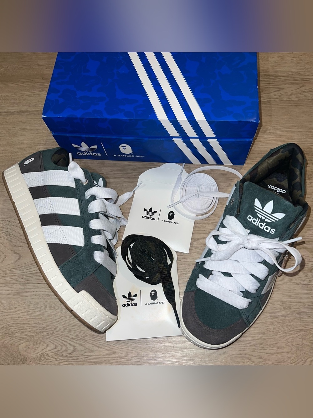 BAPE x Adidas LWST Shadow Green Chunky Sneaker